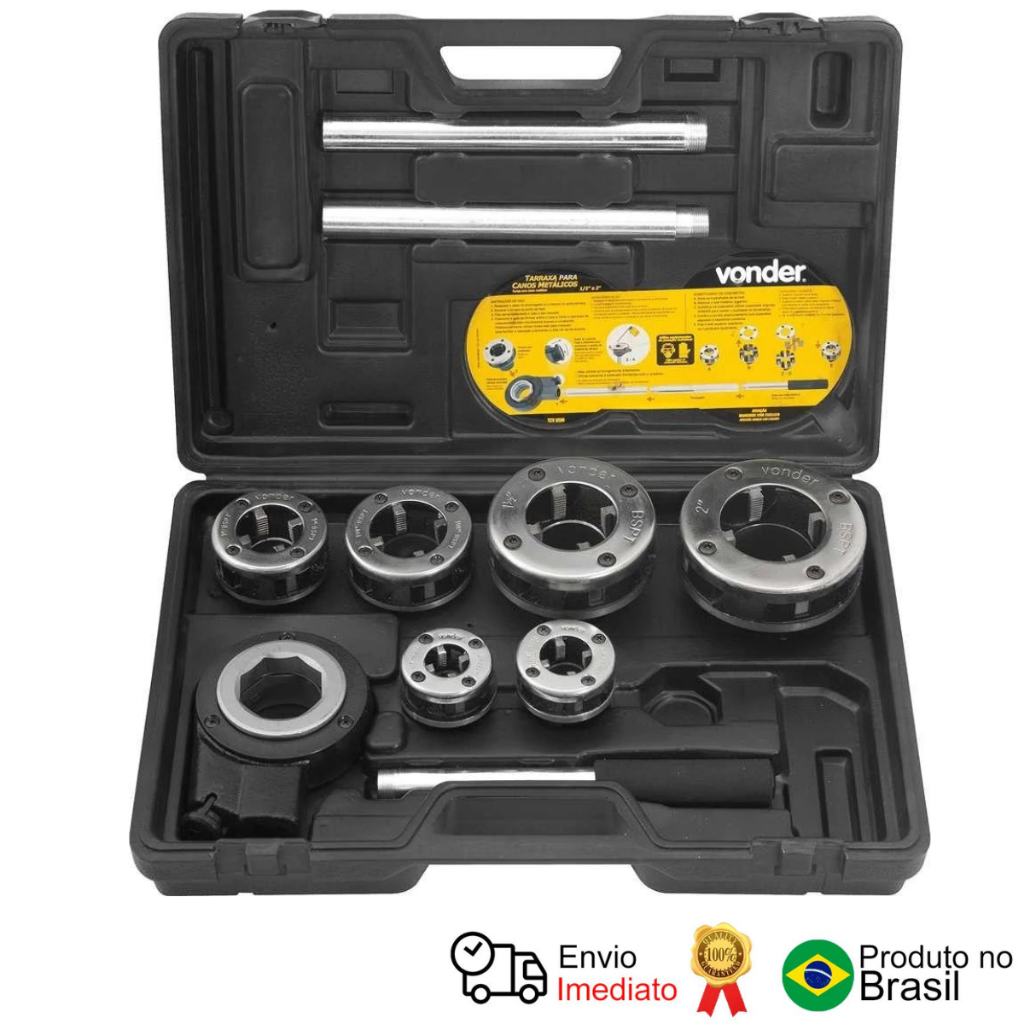 Jogo De Tarraxa Rosqueadeira Manual 1/2 À 2 em Oferta na Shopee