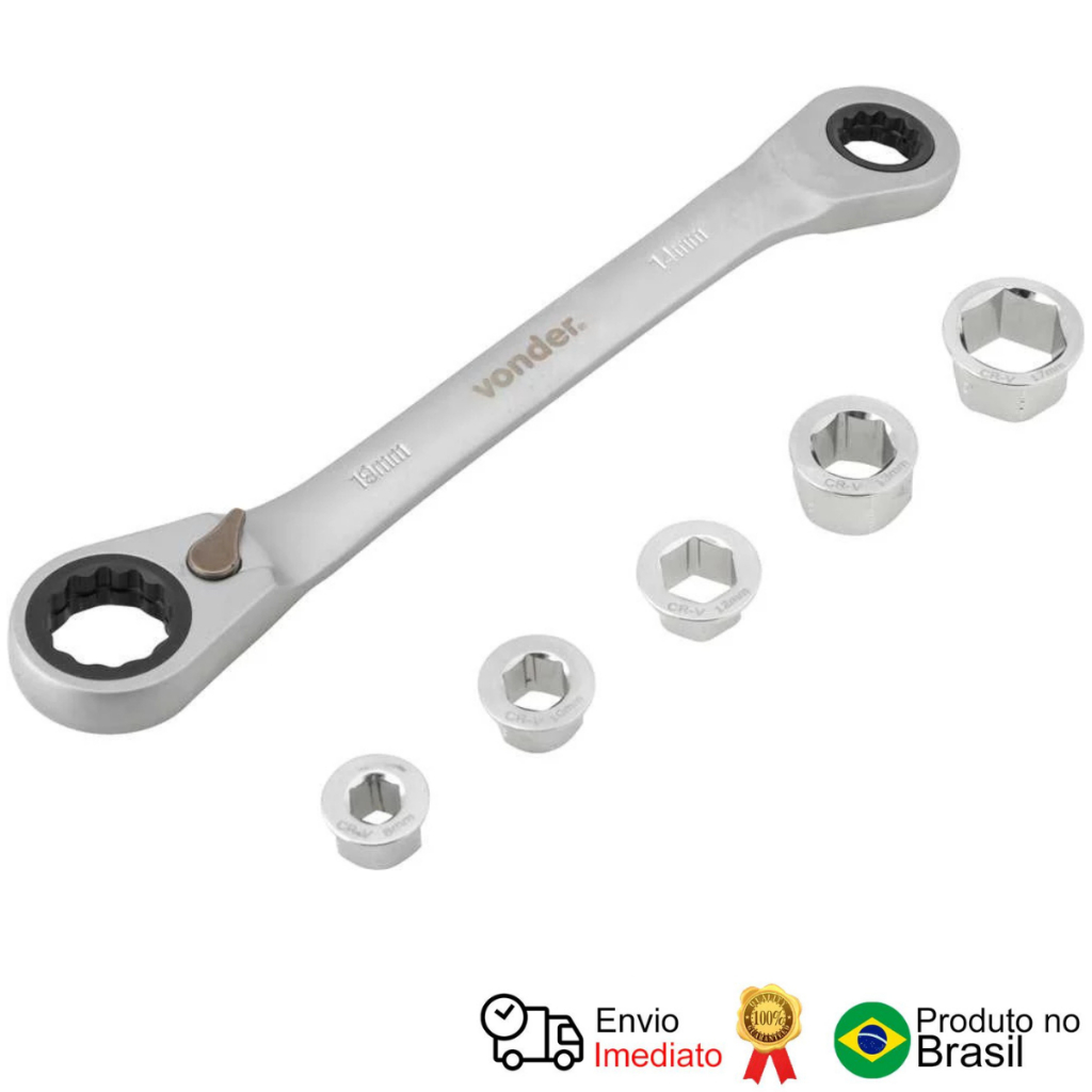 Jogo De Chaves Estrela Com Catraca 8 A 19mm Vonder em Oferta na Shopee