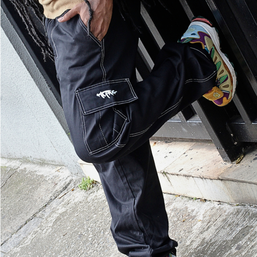 Calça Masculina Cargo Tupac Unissex Hip hop Em Sarja