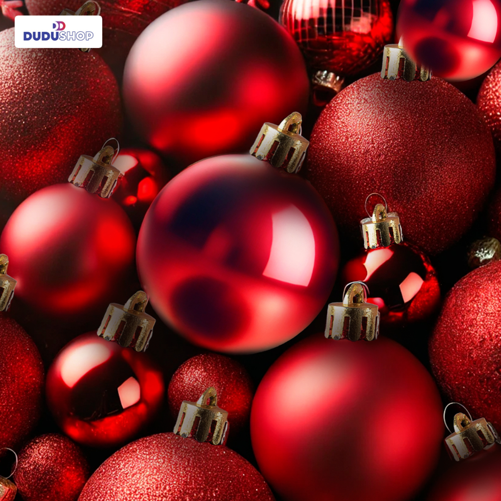 Kit 12 Bolinha De Natal Vermelho Enfeite Natalino 4cm em Oferta na Shopee