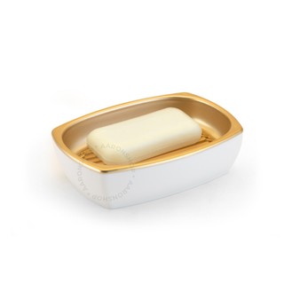 Saboneteira Branco Dourado Fosco Moderna e Elegante para Banheiro em Oferta na Shopee