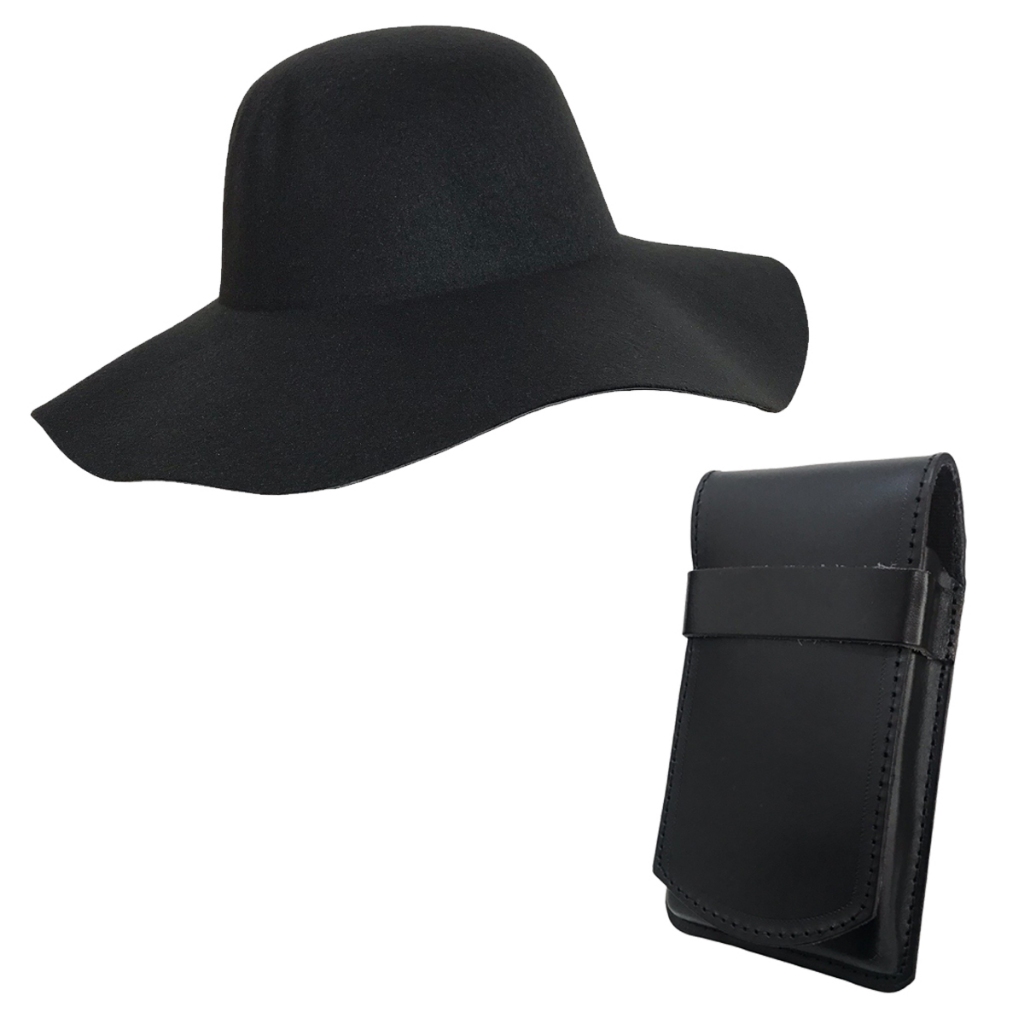 Conjunto Chapéu Casca De Ovo Aba Mole Com Capa De Celular Universal