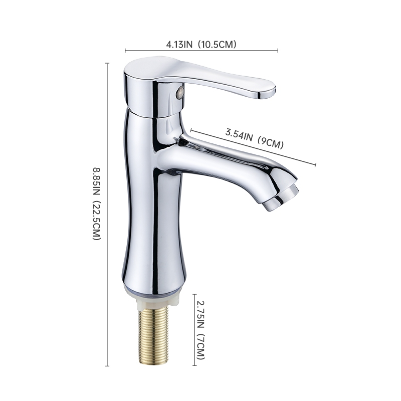 Torneira banheiro Moderna Metal Inox Lavabo Cuba 1/2 Cromada Prata