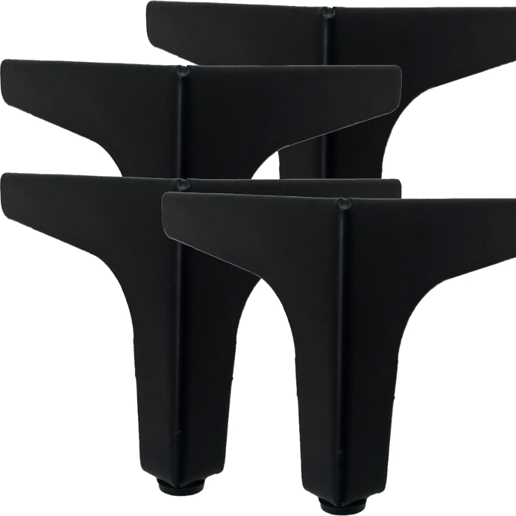 Kit 4 Pés De Sofá E Cama Preto Curve 10cm Para Móveis Canto em Oferta na Shopee