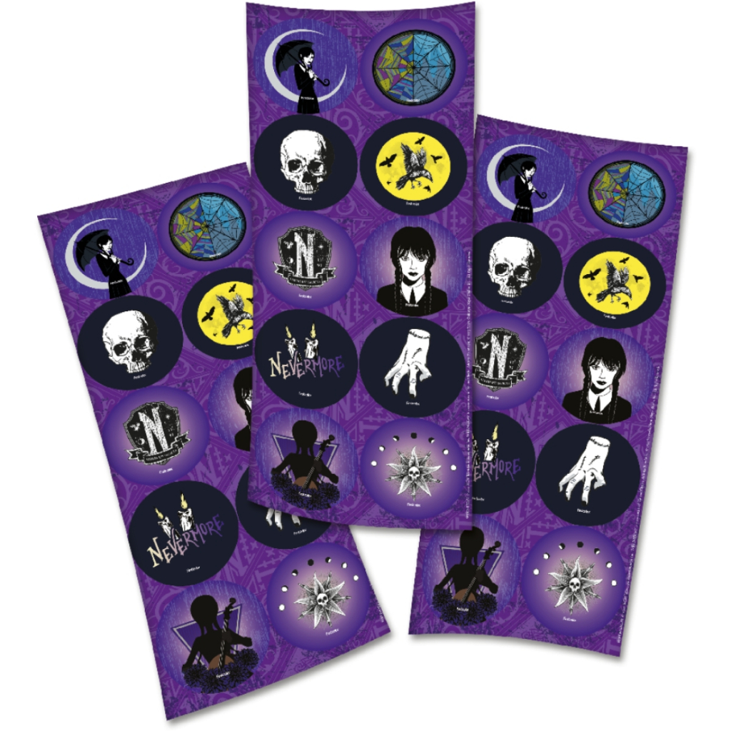 Adesivo Redondo Wandinha C/30 Unidades Festcolor em Oferta na Shopee