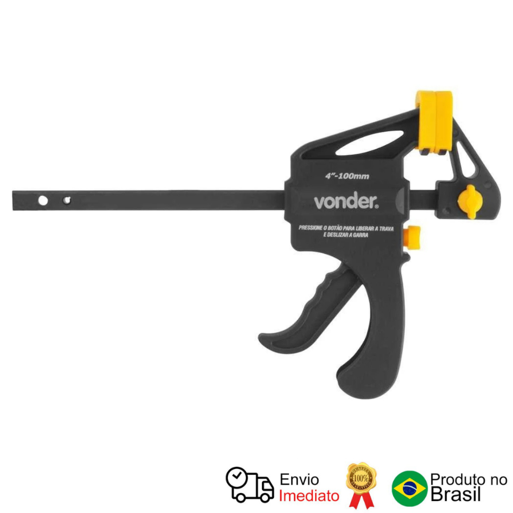 Grampo Tipo Sargento Aperto Rápido 4  101 Mm Ga 304 Vonder em Oferta na Shopee