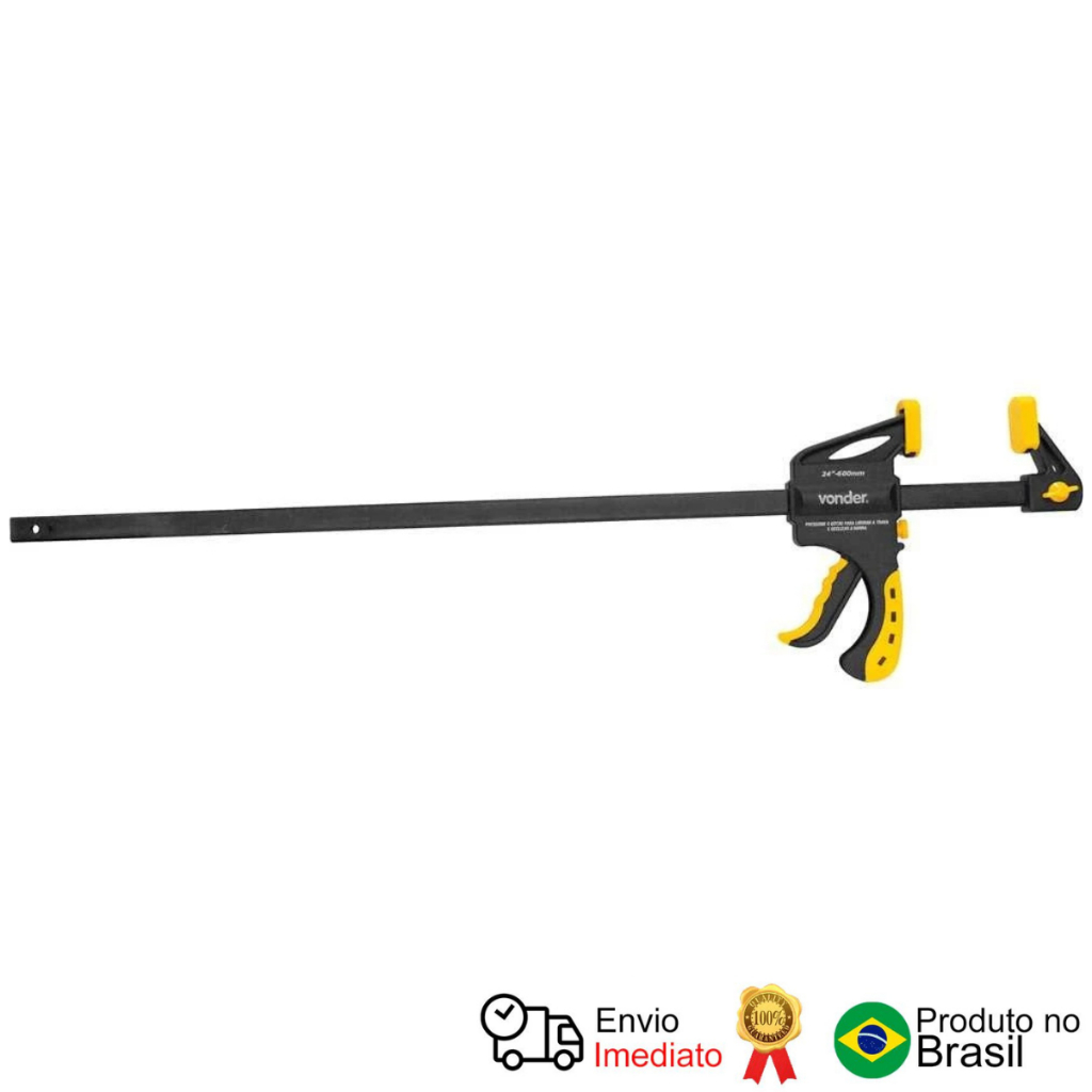 Grampo Tipo Sargento Aperto Rápido 24  609 Mm Ga 624 Vonder em Oferta na Shopee