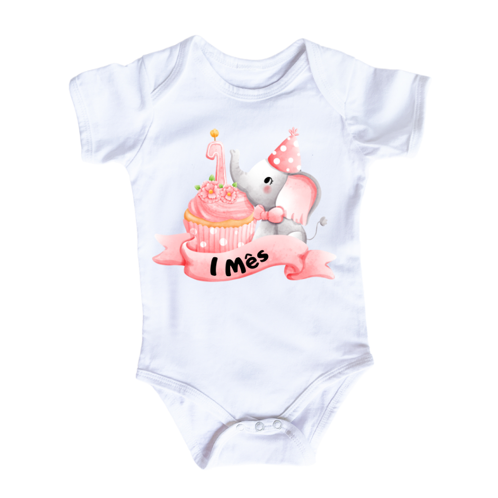 Body Bebê Menina Infantil Mesversario