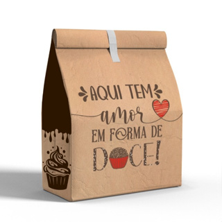 100 Sacos Kraft Grande Para Doces, Panetone, Bolotone, Delivery P/ Confeitarias e Docerias em Oferta na Shopee