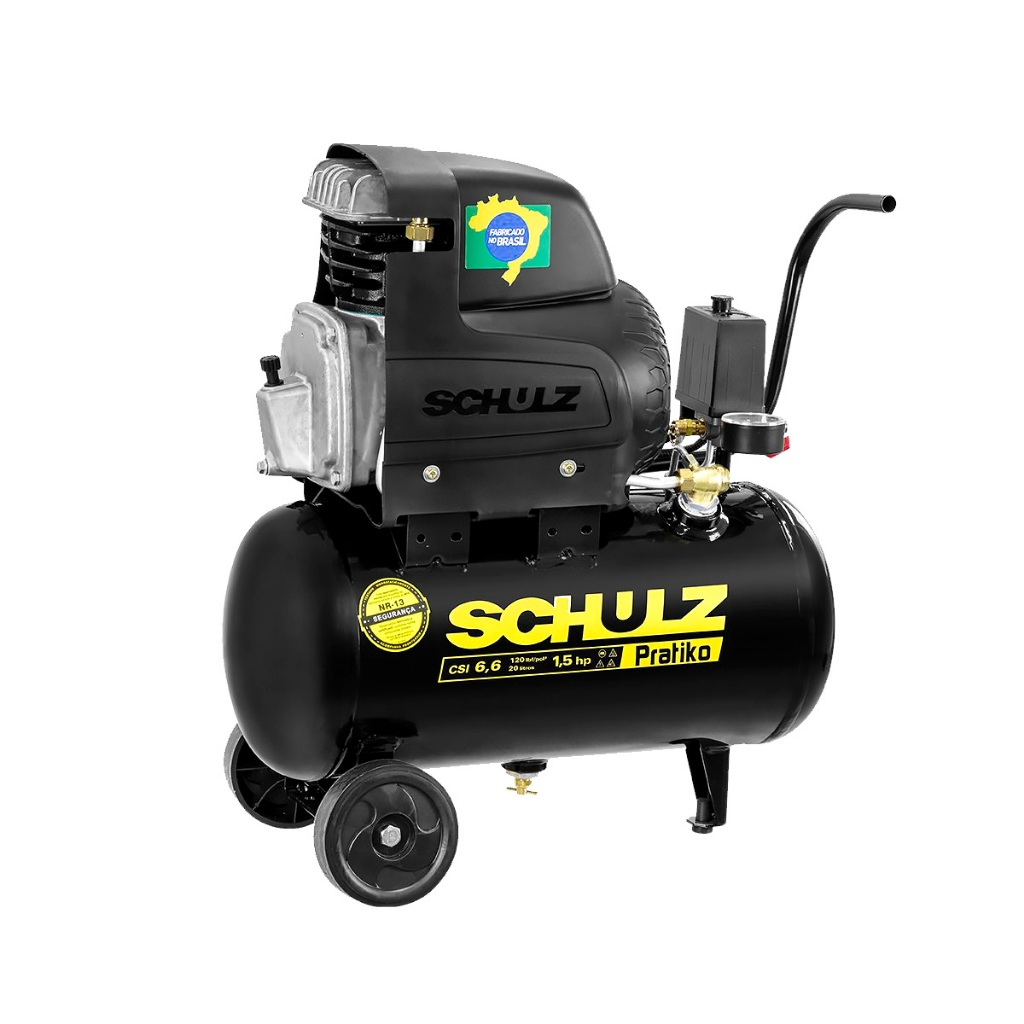 Compressor de ar Schulz CSI 6,6/20L Pratiko 1.5Hp 80Lbs Monofásico 220V