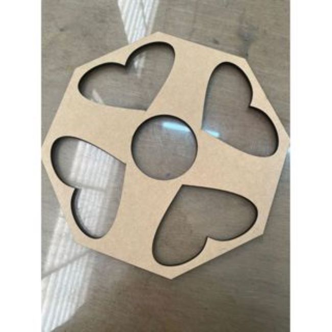 Gabarito Molde Personalizado Coração MDF Cru De 6mm