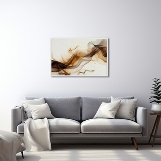 QUADRO DECORATIVO ONDAS ABSTRATAS COM MOLDURA SALA QUARTO ESCRITORIO em Oferta na Shopee