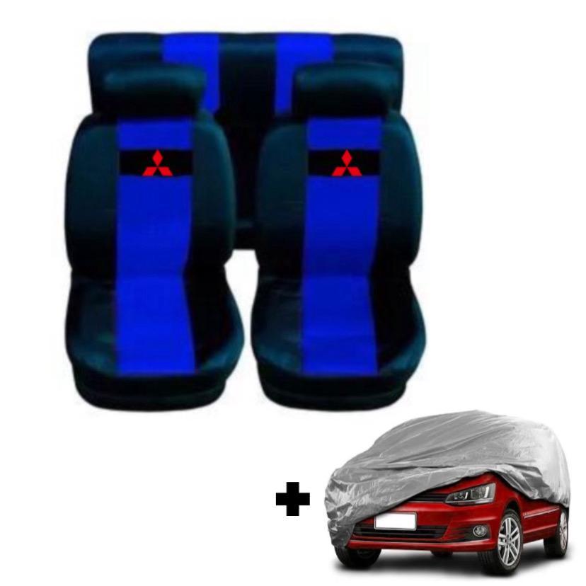 Kit completo Capa banco carro 100% couro +Capa de cobrir Mitsubishi L200 TRITON