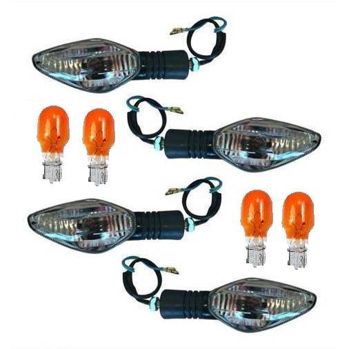 Kit 4 Pisca Seta de Moto Nxr Bros 150/160 Titan Cg 150 Titan 160 Fan 125 Titan 160 Cbx Twister FUMÊ CLARO em Oferta na Shopee