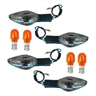 Kit 4 Pisca Seta de Moto Nxr Bros 150/160 Titan Cg 150 Titan 160 Fan 125 Titan 160 Cbx Twister FUMÊ CLARO em Oferta na Shopee