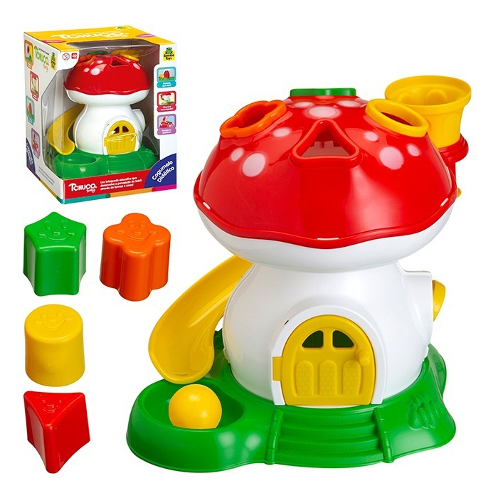 Cogumelo Didático 0217 Samba Toys Brinquedo Educacionais Criança Presente Barato