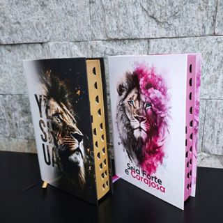 Kit 2 Bíblias Casal Cristão Seja Forte Corajosa / YESHUA LETRAS MÉDIAS Com Harpa e Índice, Palavras de Jesus em Vermelho em Oferta na Shopee