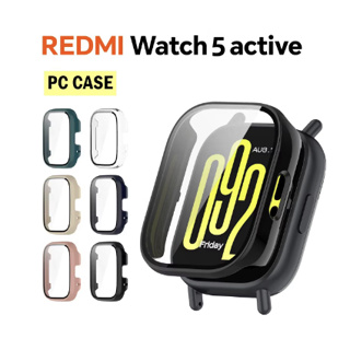 Case Capa Bumper Proteção Acrílico com Vidro Temperado para Xiaomi Redmi Watch 5 Active em Oferta na Shopee