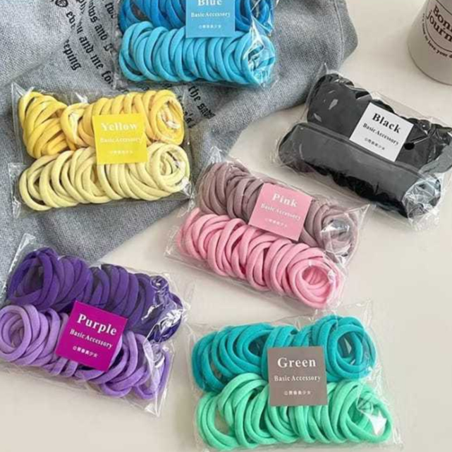 Kit 50 Xuxinhas Elástico de Cabelo Xuxinha Criança Adulto Rabicó 50 Unidades-vários cores