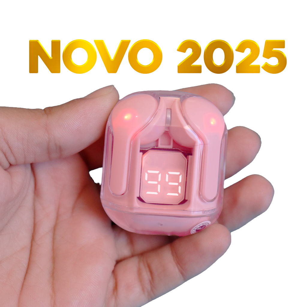 Super Fones De Ouvido Bluetooth In-ear Sem Fio TWS Rosa Global na Shopee