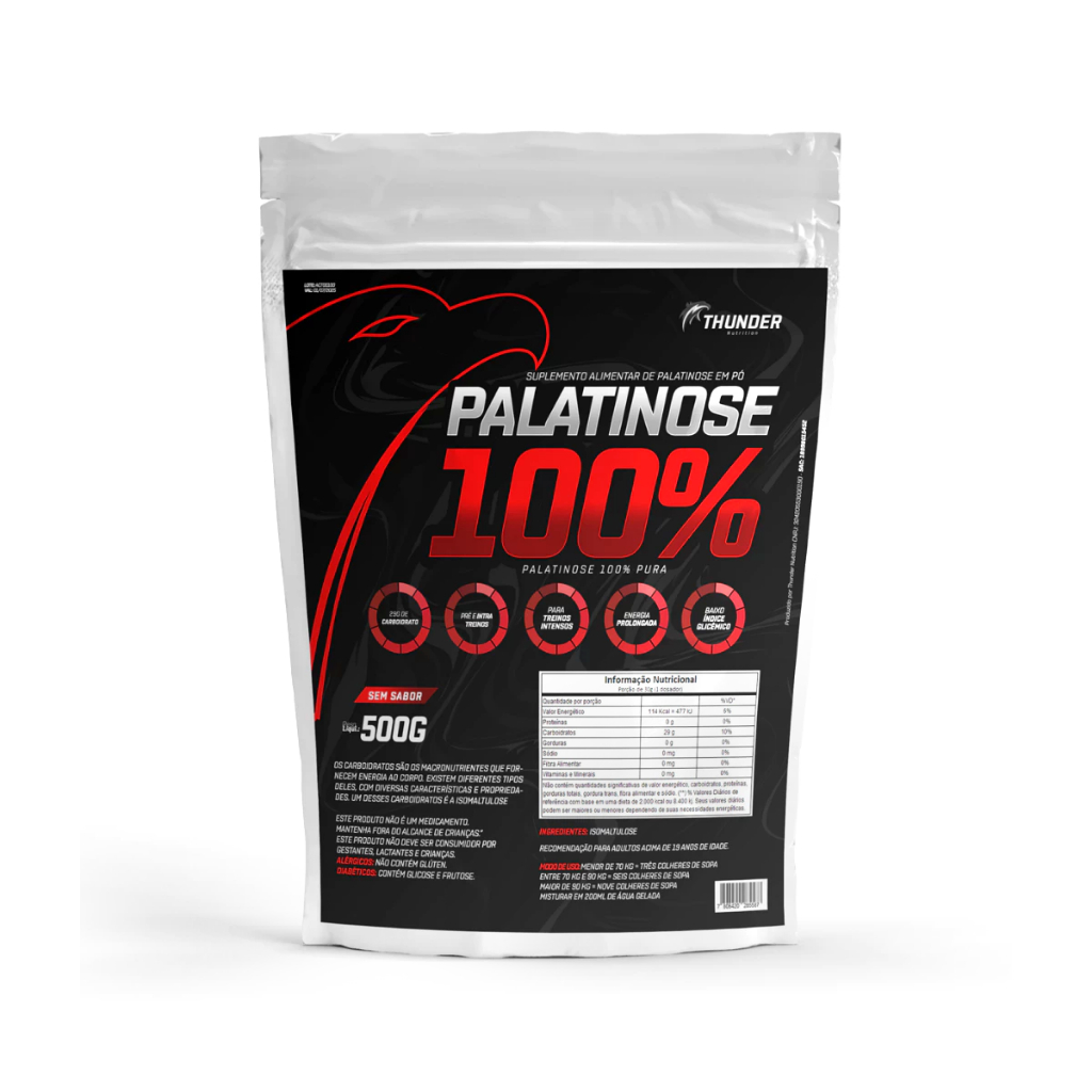 Palatinose Refil 500g Thunder - Isomaltulose - Carboidrato Inteligente