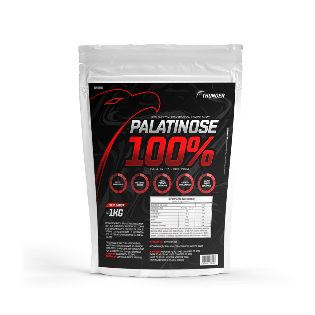 Palatinose Refil 1kg Thunder - Isomaltulose - Carboidrato Inteligente