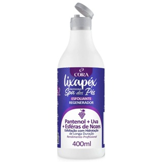 Esfoliante Cora Spa dos Pés Lixapéx Pantenol + Uva FlipTop 400ml em Oferta na Shopee