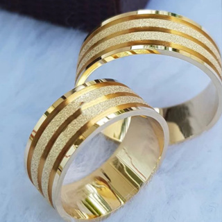 Par de Alianças Moeda Antiga 6MM Friso Jateado + Anel e Gravação em Oferta na Shopee