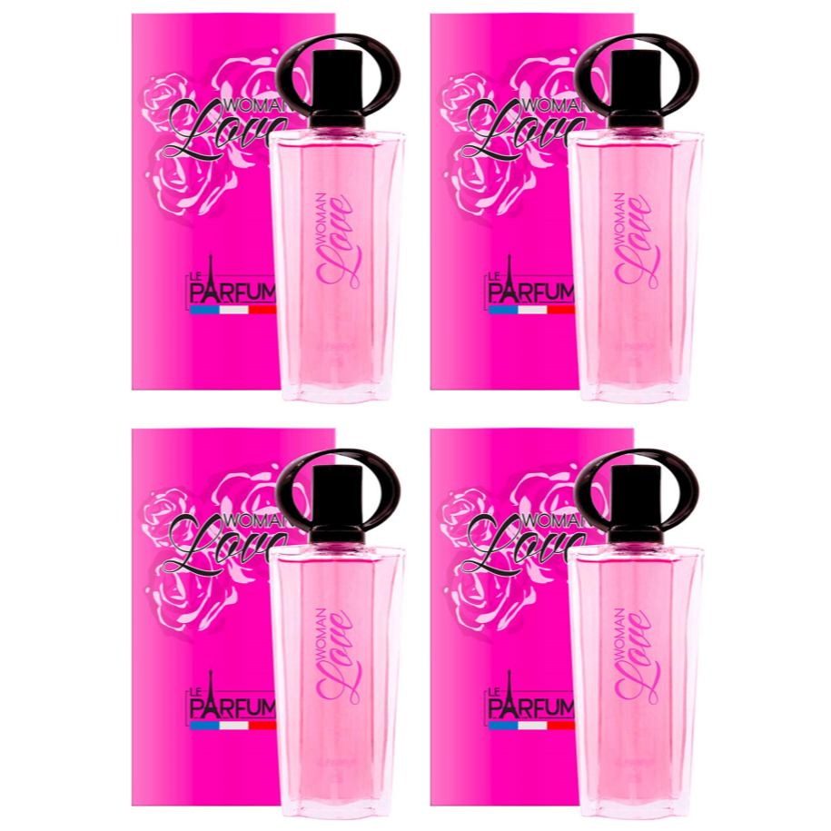 Kit com 4 Perfumes Woman Love 75ml cada em Oferta na Shopee