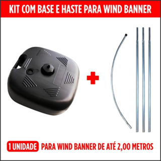 Kit Haste e Base para Wind Banner  de 2 metros - PROMOÇÃO em Oferta na Shopee