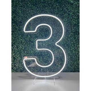 Painel Led Neon Número 3 50cm em Oferta na Shopee