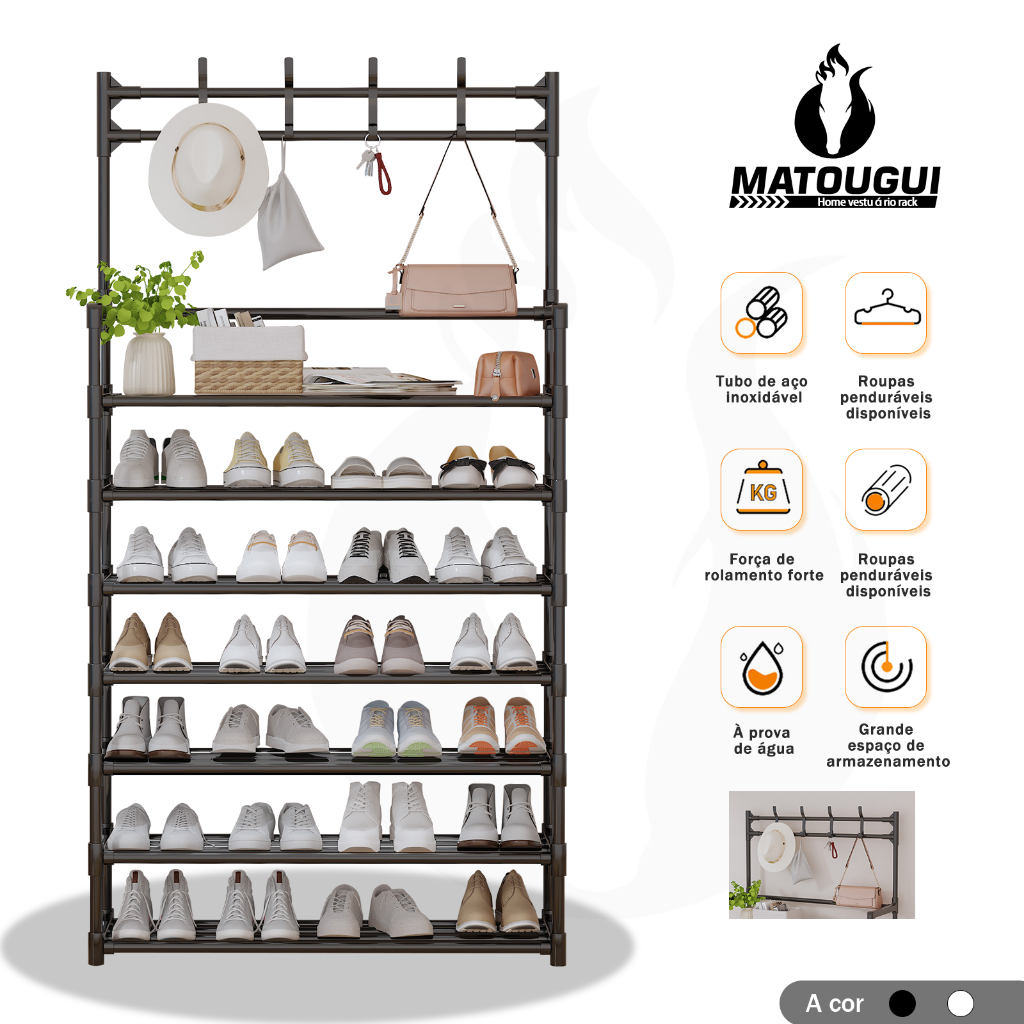 Sapateira Luxuosa com 7 Camadas - Ideal para Organizar seus Sapatos e Roupas
