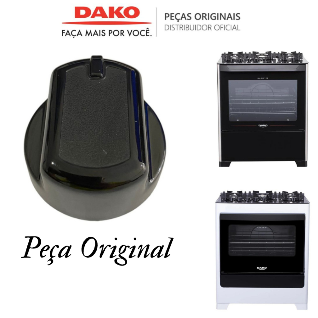 BOTÃO MANÍPULO BOCAS FOGÕES DAKO SUPREME MAGISTER GLASS 4 E 5 BOCAS PEÇA GENUINA  PRONTA ENTREGA !!! em Oferta na Shopee