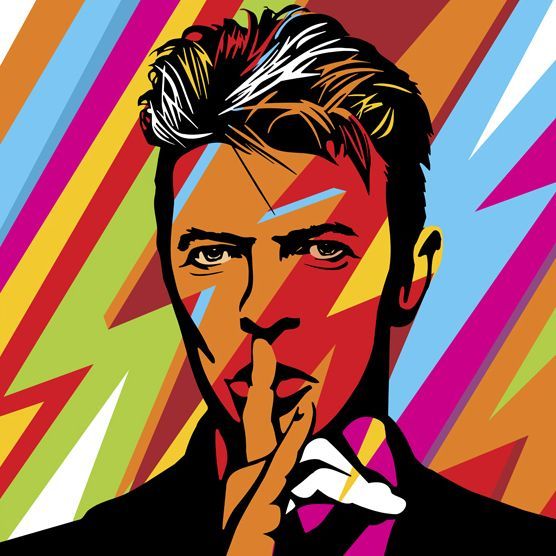 Adesivo Papel Glossy David Bowie 9,5 cm