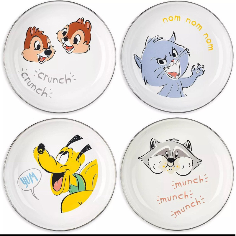 Utensílios de Cozinha Set 4 pratos de Sobremesa Pets Originais Disney Parks