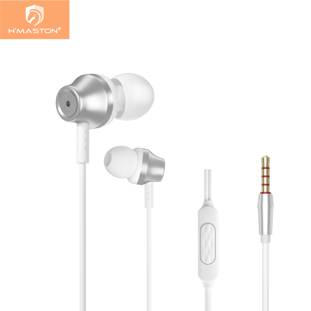 H'maston EJ-2 Fones De Ouvida Controle Com Fio Totalmente Harmonizado Com Microfone - Audio