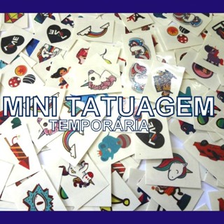 60 Minis tatuagens sortidas temporárias infantis 3 x 4 cm em Oferta na Shopee