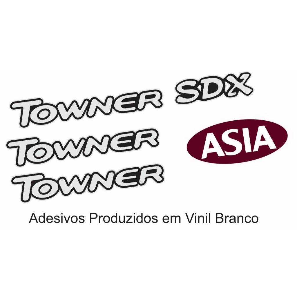 Adesivos Advertência Cofre Motor Asia Towner - Letreiro
