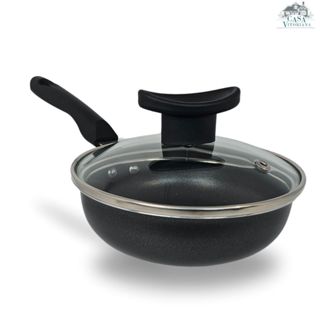Frigideira Ovo 12 cm com Tampa de Vidro Premium Revestimento 5 Camadas de Antiaderente Cor Preto em Oferta na Shopee