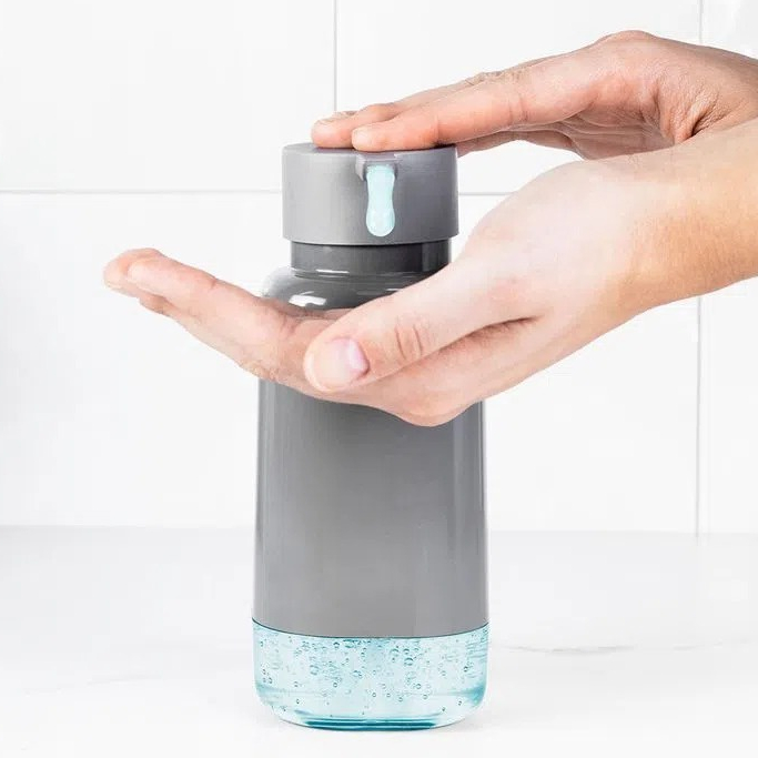 Dispenser Porta Detergente Dosador 500ml Trium Sobre A Pia Luxo Cozinha Bancada Banheiro Lavabo