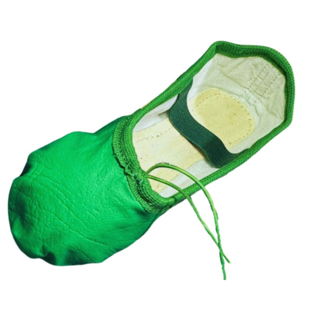 Sapatilha de ballet cor verde em korino
