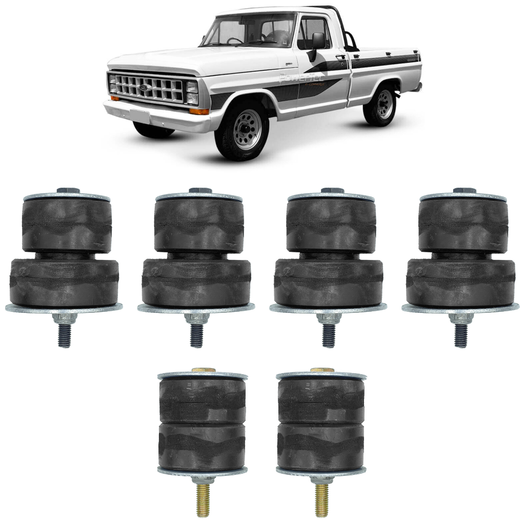 Jogo Completo Calço Coxim Cabine C/ Ferragem Ford F1000 F4000 1979 Até 1992
