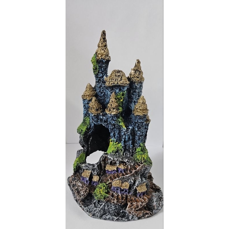 Enfeite Castelo Montanha Grande Resina Decoração Aquários Etc Cores Variadas Conforme Disponivel em Oferta na Shopee