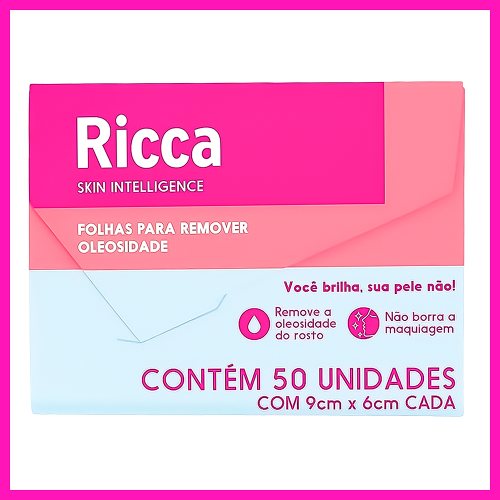 Ricca Folhas para Remover Oleosidade (Remove a Oleosidade do Rosto)
