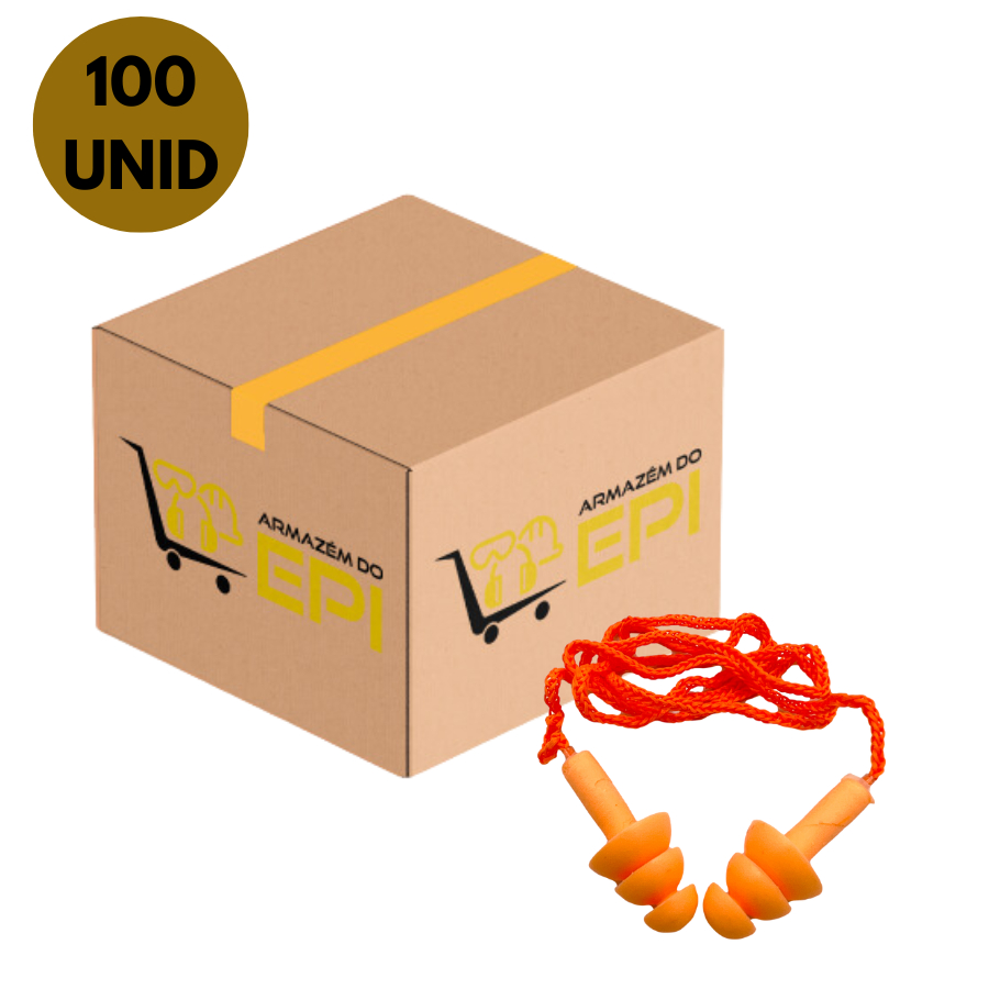 Protetor Plug Auricular Silicone 3 Flanges Ca19578  100 pares