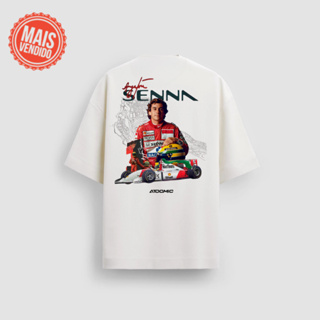 Camisa Masculina Oversized Premium 20.1 Camiseta Street Wear Ayrton Senna Número 1 em Oferta na Shopee
