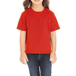 Camiseta Infantil Unissex Vermelho Lisa Básica 100% Algodão