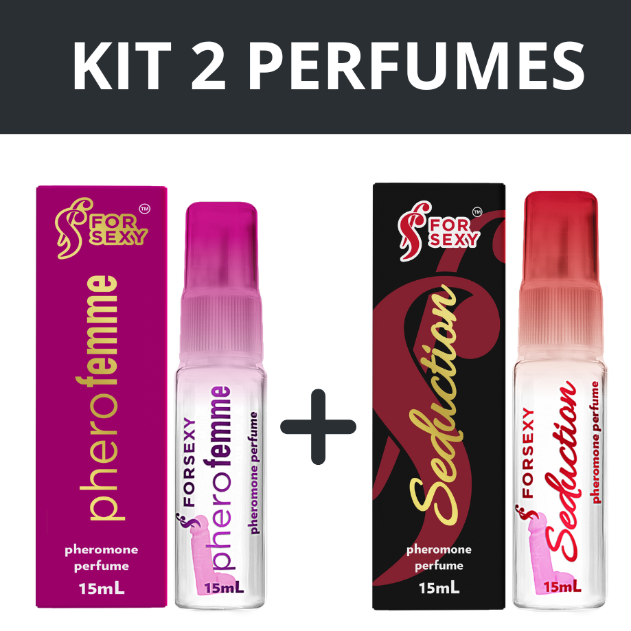 KIT Perfume Afrodisíaco com Feromônios - Perfume Feromonio Feminino Atrai Homens Original 15ml