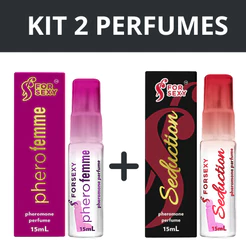 KIT Perfume Afrodisíaco com Feromônios - Perfume Feromonio Feminino Atrai Homens Original 15ml
