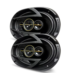 Par Alto Falante 6x9 Aurum Hurricane A69q Preto 260w Rms 4 Ohms